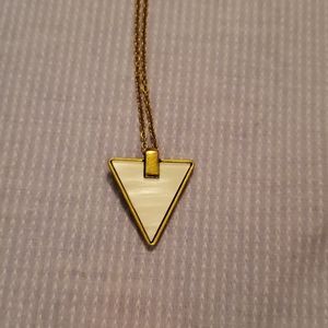 White Triangle Necklace